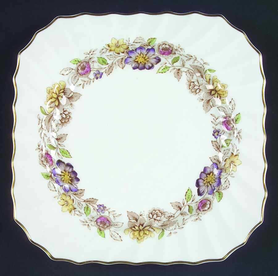 Mayfair Brown, Multicolor Square Luncheon Plate by Royal Doulton-1