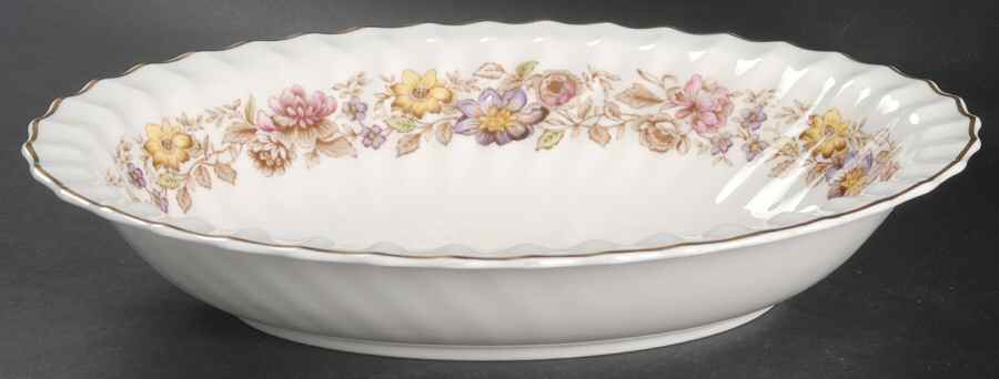 Mayfair Brown, Multicolor 10" Oval Vegetable Bowl by Royal Doulton-1