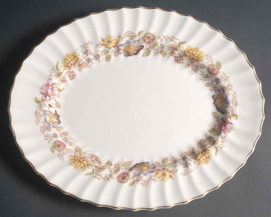 Mayfair Brown, Multicolor 14" Oval Serving Platter by Royal Doulton-1
