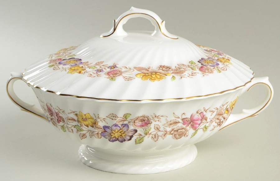 Mayfair Brown, Multicolor Round Covered Vegetable by Royal Doulton-1