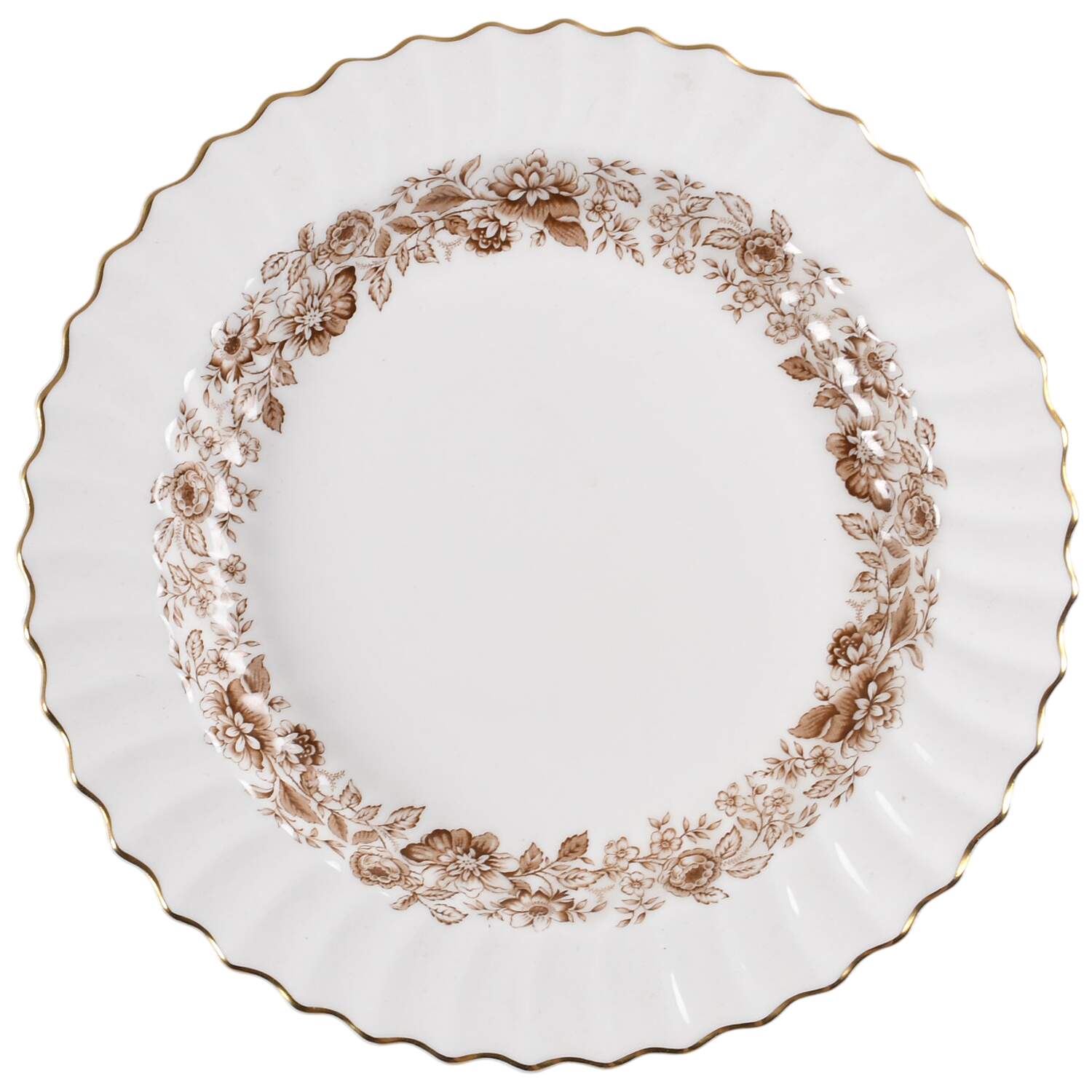 Mayfair Brown 12" Chop Plate (Round Platter) by Royal Doulton-1