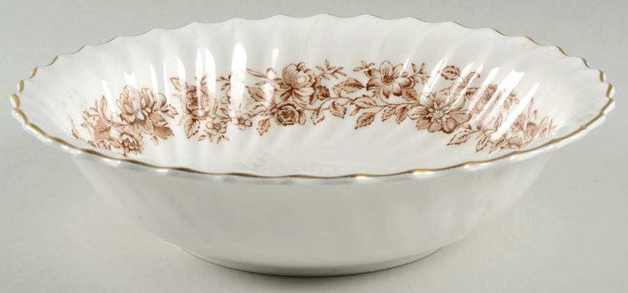 Mayfair Brown 9" Round Vegetable Bowl by Royal Doulton-1