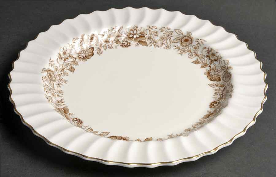 Mayfair Brown 12" Chop Plate (Round Platter) by Royal Doulton-1