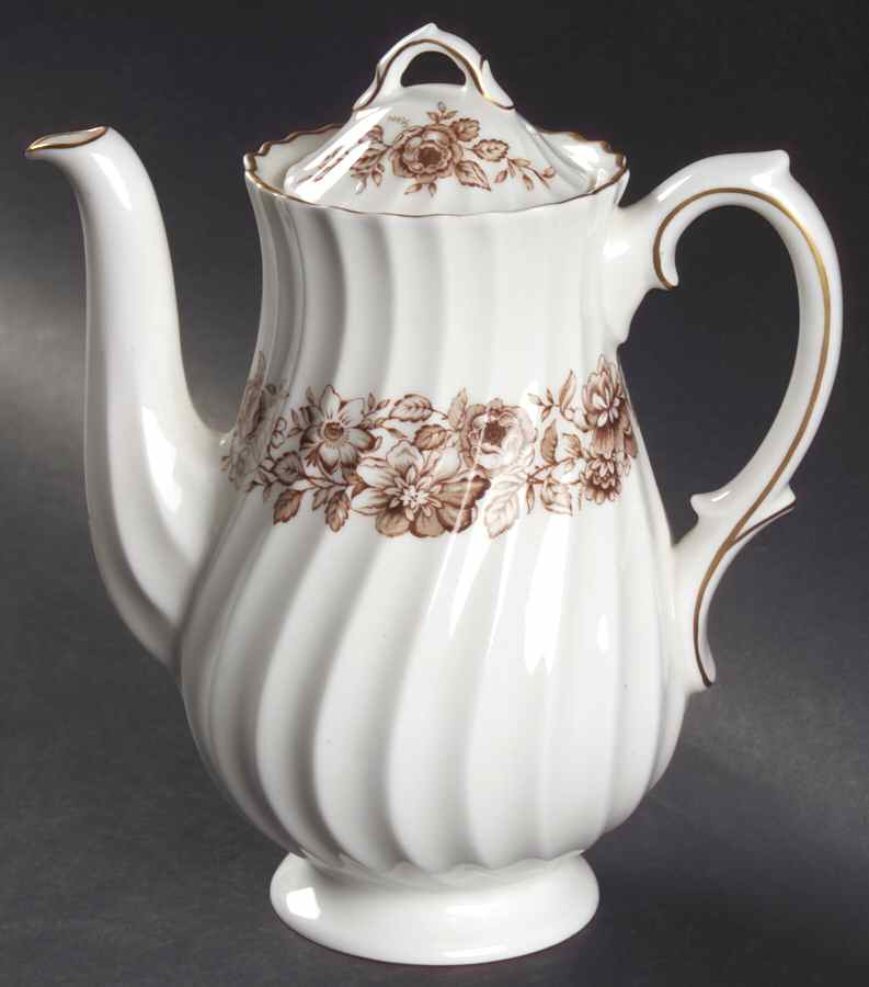 Mayfair Brown Mini Coffee Pot & Lid by Royal Doulton-1