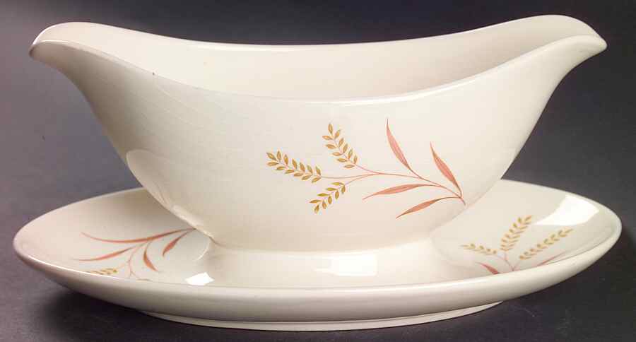 Meadow Glow Gravy Boat with Attached Underplate by Royal Doulton-1
