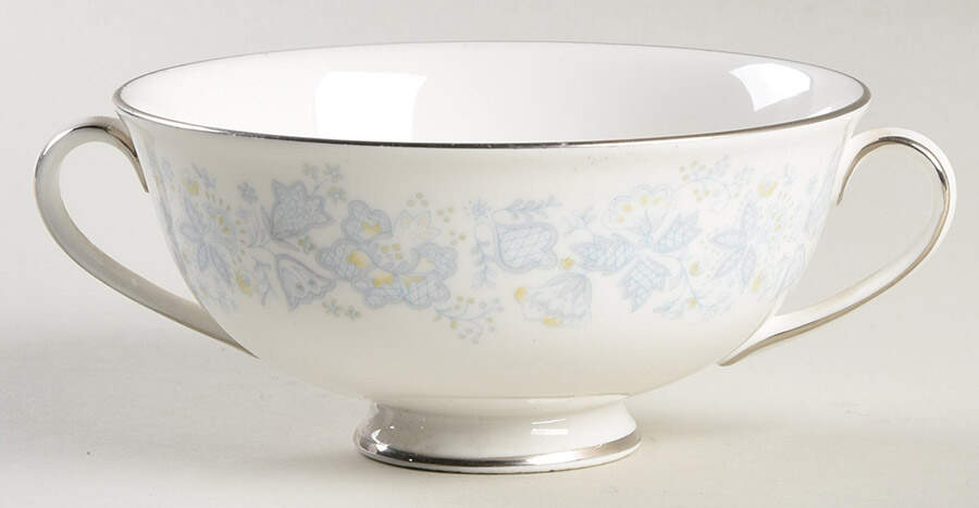 Meadow Mist Footed Cream Soup Bowl by Royal Doulton-1