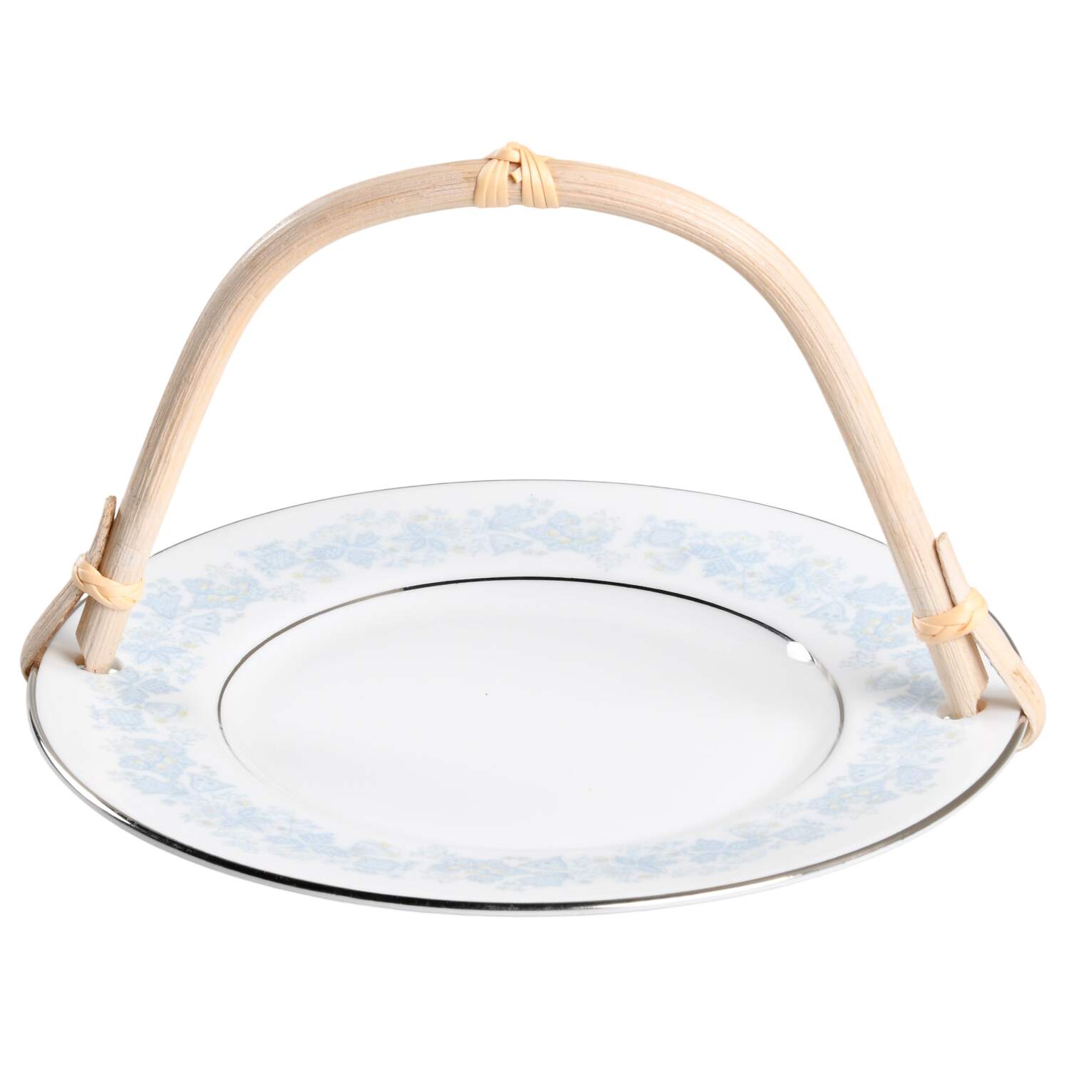 Meadow Mist 5 3/8"-5 5/8" Bamboo Handled Serving Plate  HC by Royal Doulton-1