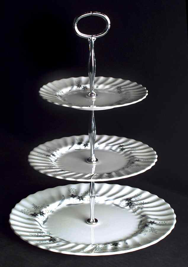 Millefleur 13 7/8"-14 1/4" 3-Tiered Serving Tray(DP,SP,BB) HC by Royal Doulton-1