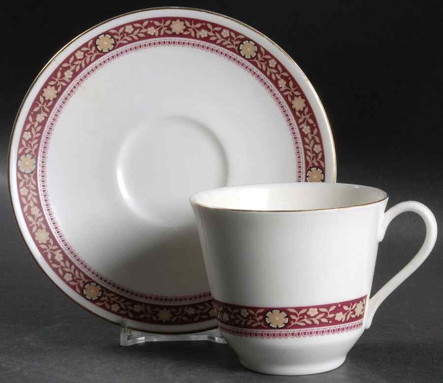 Minuet Flat Cup & Saucer Set by Royal Doulton-1