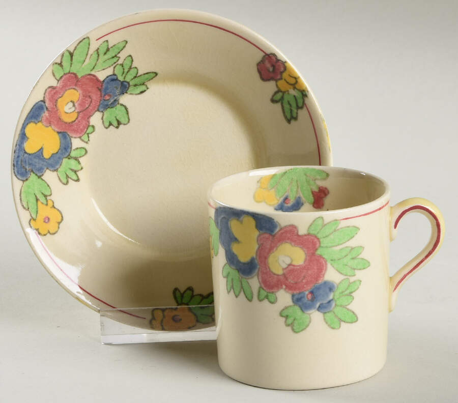 Minden Flat Demitasse Cup & Saucer Set by Royal Doulton-1