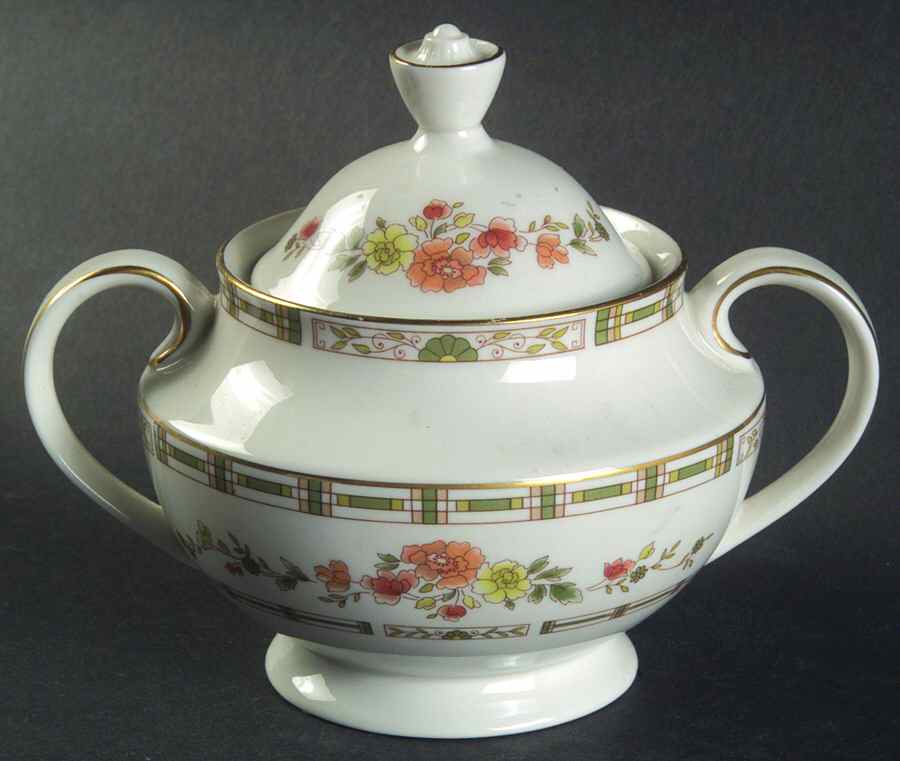 Mosaic Garden Sugar Bowl & Lid by Royal Doulton-1
