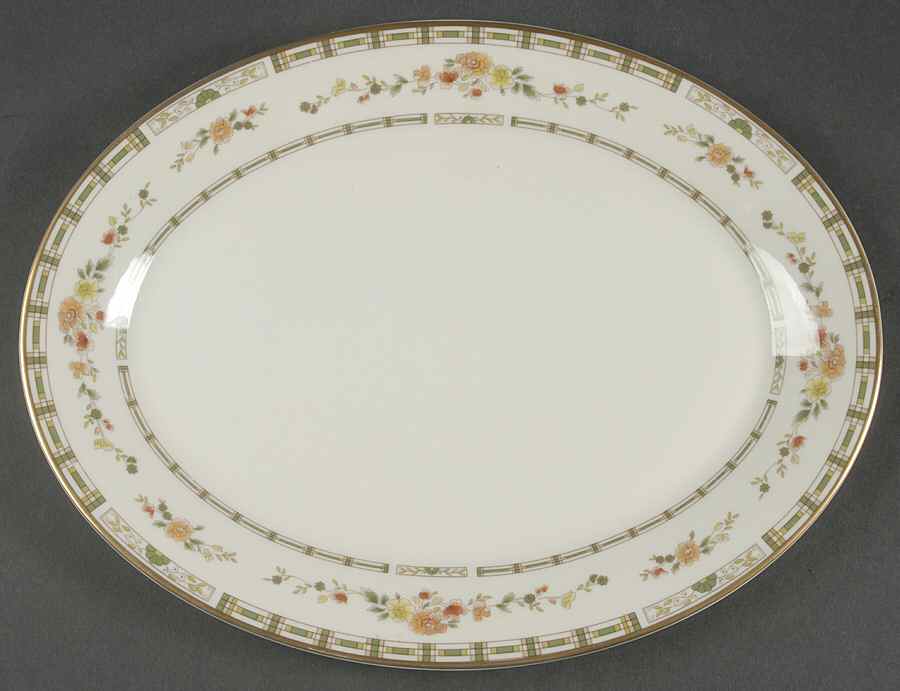 Mosaic Garden 13" Oval Serving Platter by Royal Doulton-1
