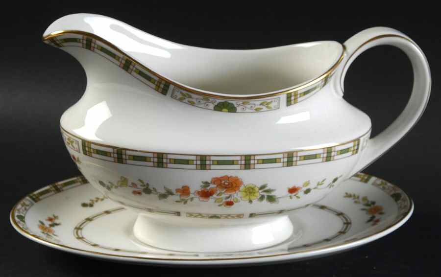 Mosaic Garden Gravy Boat & Underplate by Royal Doulton-1
