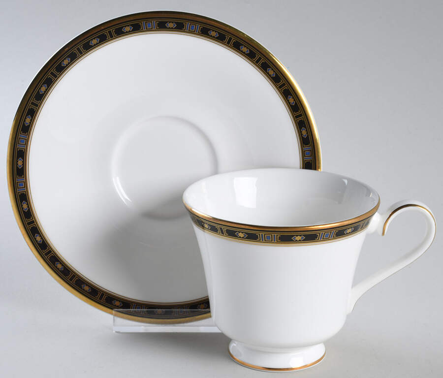 Monaco Footed Cup & Saucer Set by Royal Doulton-1