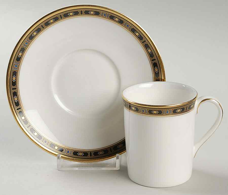 Monaco Flat Demitasse Cup & Saucer Set by Royal Doulton-1