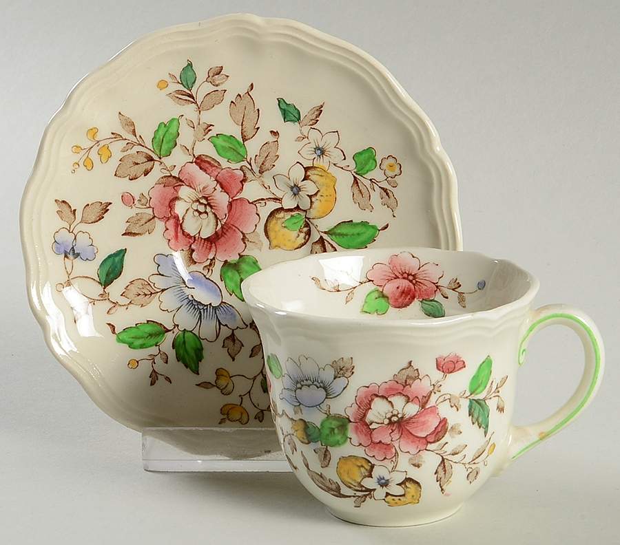 Monmouth Flat Demitasse Cup & Saucer Set by Royal Doulton-1