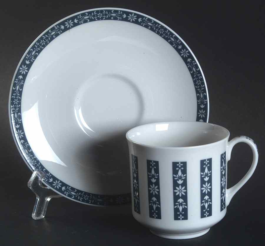 Moonstone Flat Cup & Saucer Set by Royal Doulton-1