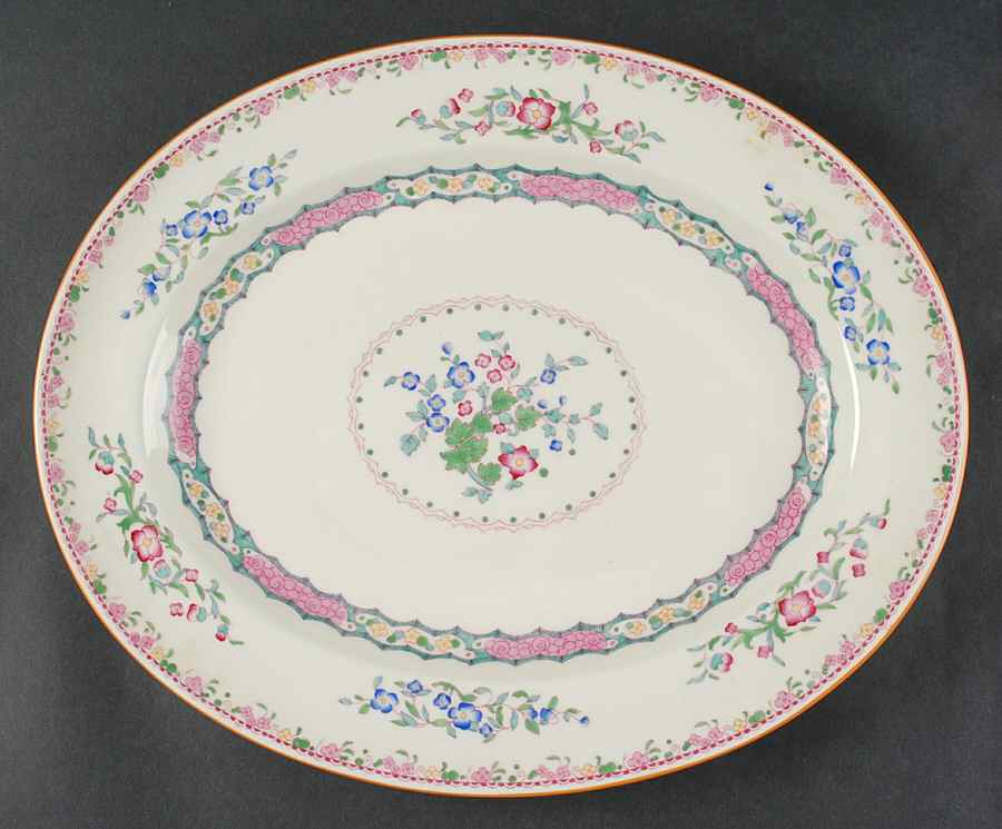 Morella Pink 14" Oval Serving Platter by Royal Doulton-1