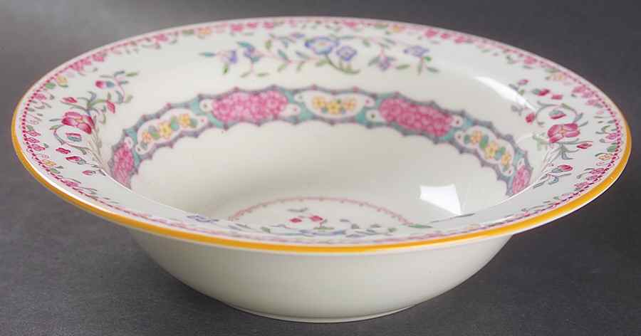 Morella Pink Rim Cereal Bowl by Royal Doulton-1