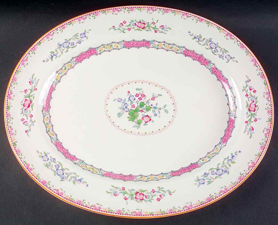Morella Pink 17" Oval Serving Platter by Royal Doulton-1