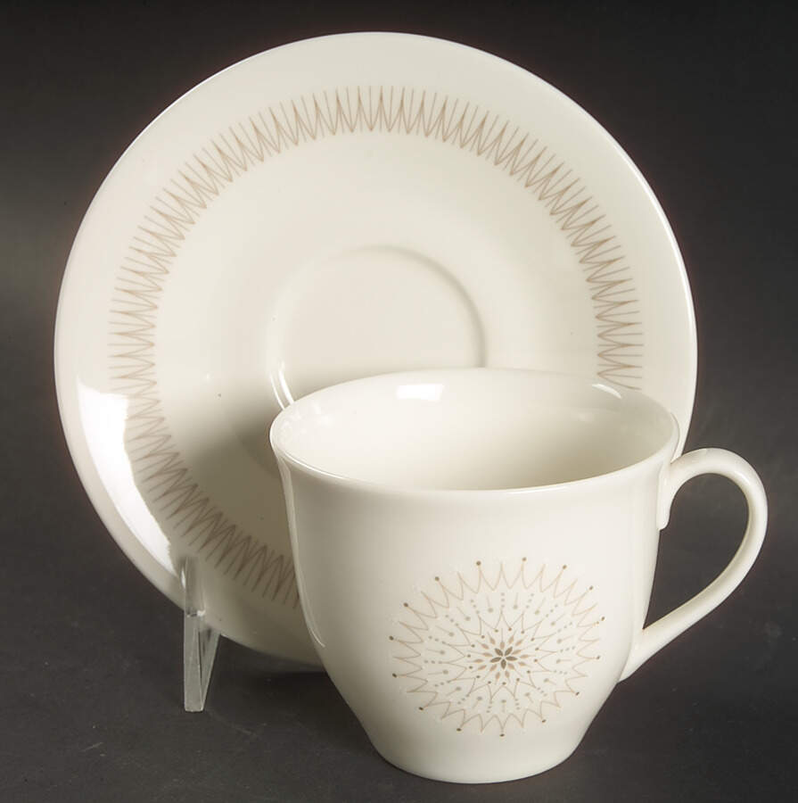 Morning Star Flat Cup & Saucer Set by Royal Doulton-1