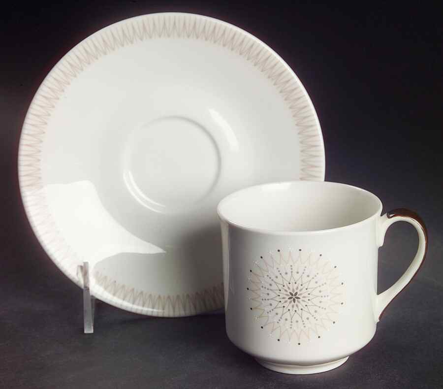 Morning Star Flat Cup & Saucer Set by Royal Doulton-1