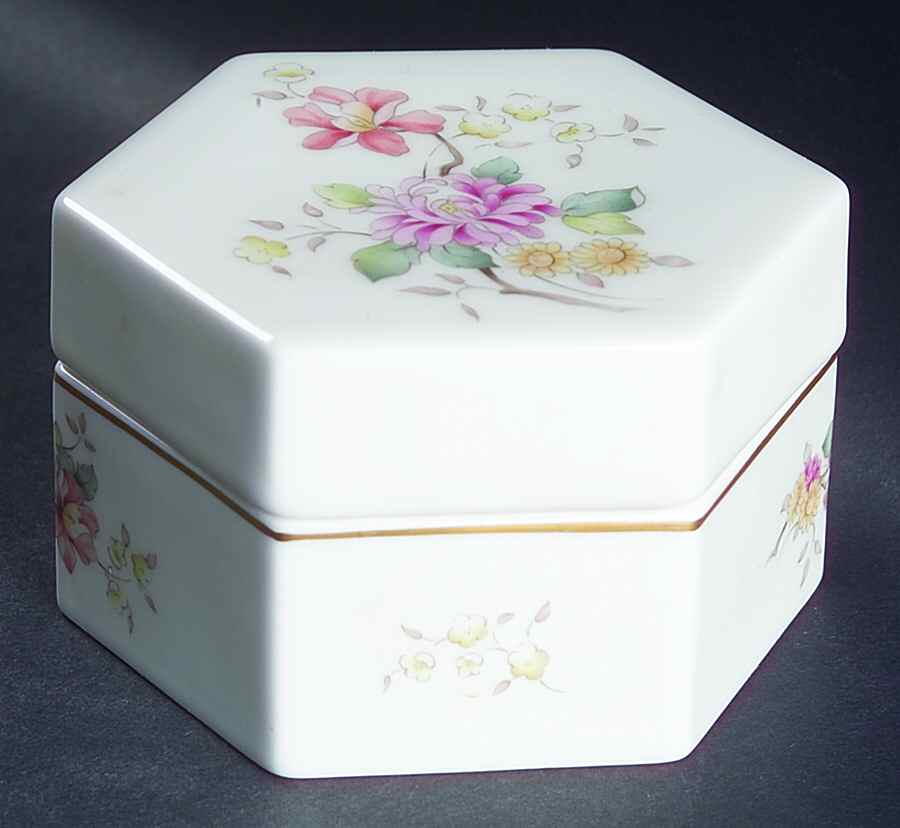 Mystic Dawn Pink Hexagonal Box & Lid by Royal Doulton-1