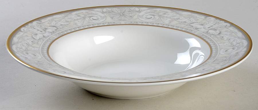 Naples (Gold Trim) Rim Soup Bowl by Royal Doulton-1