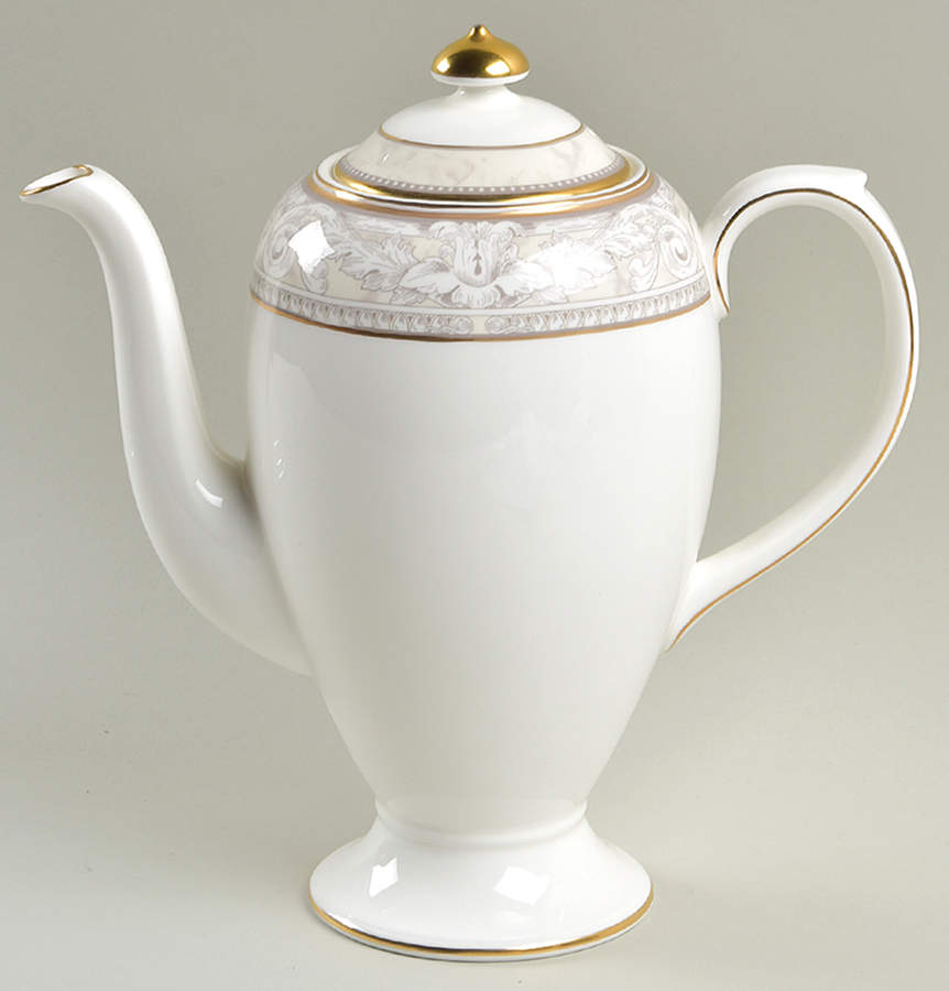 Naples (Gold Trim) Coffee Pot & Lid by Royal Doulton-1