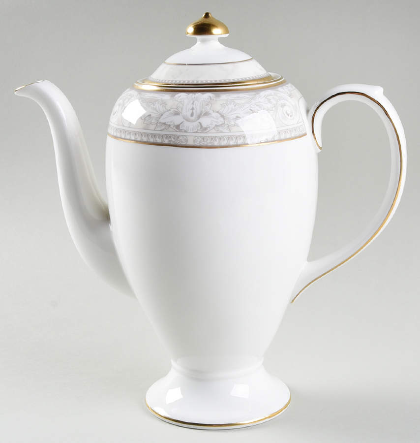 Naples (Gold Trim) Coffee Pot & Lid by Royal Doulton-1