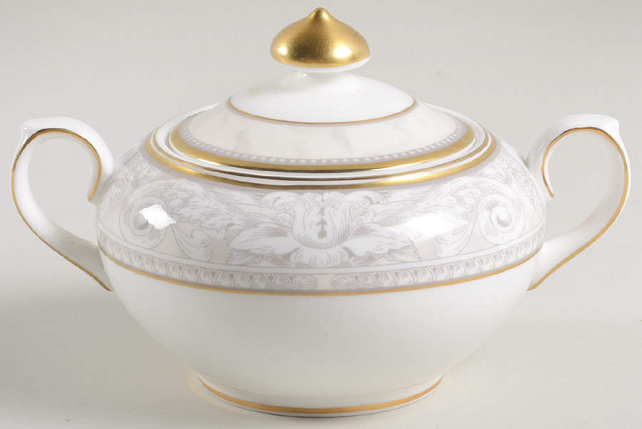 Naples (Gold Trim) Sugar Bowl & Lid by Royal Doulton-1