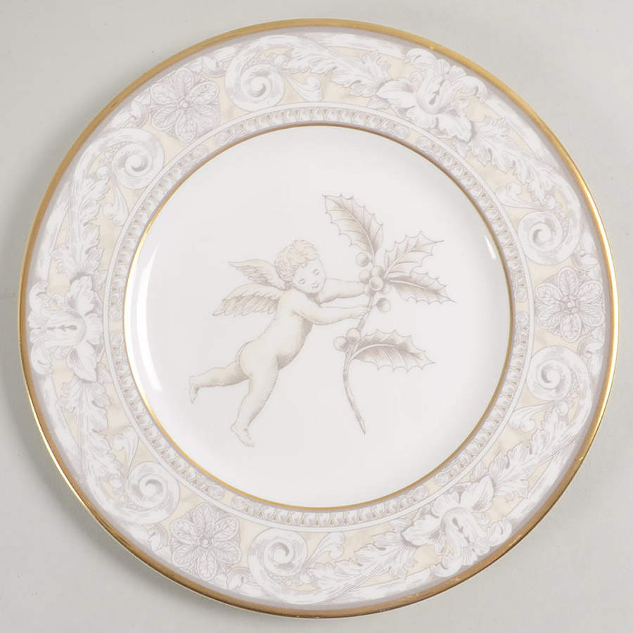 Naples (Gold Trim) Christmas Salad Plate by Royal Doulton-1
