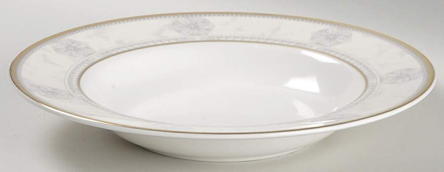 Naples (Gold Trim) Large Rim Soup Bowl by Royal Doulton-1