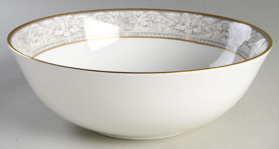 Naples (Gold Trim) 10" Large Salad Serving Bowl by Royal Doulton-1