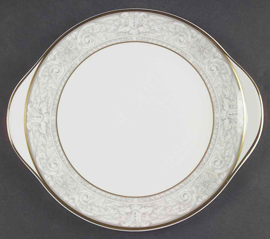 Naples (Gold Trim) Handled Cake Plate by Royal Doulton-1