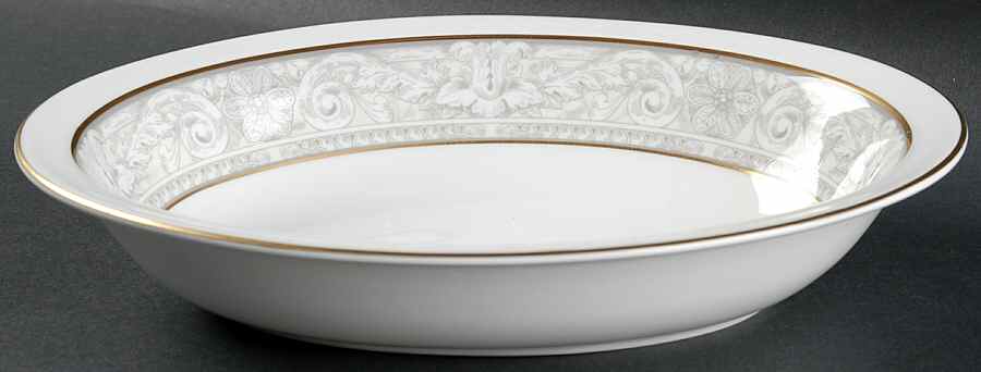 Naples (Gold Trim) 10" Oval Vegetable Bowl by Royal Doulton-1