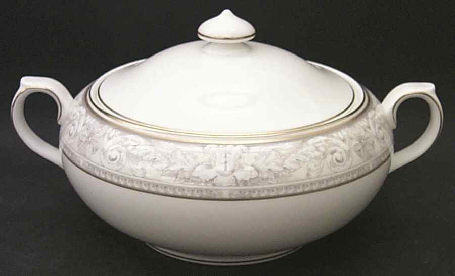 Naples (Gold Trim) Round Covered Vegetable by Royal Doulton-1