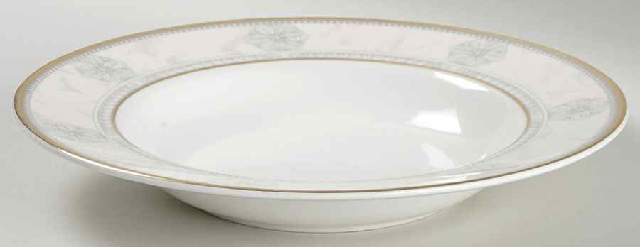 Naples (Gold Trim) Large Rim Soup Bowl by Royal Doulton-1