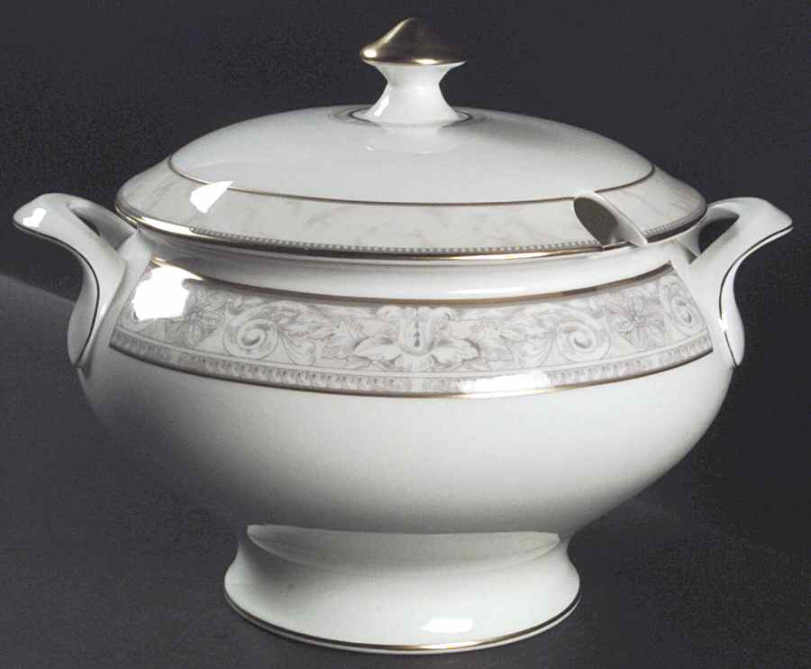 Naples (Gold Trim) Tureen &  Lid by Royal Doulton-1