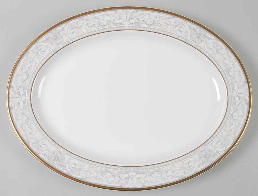 Naples (Gold Trim) 16" Oval Serving Platter by Royal Doulton-1