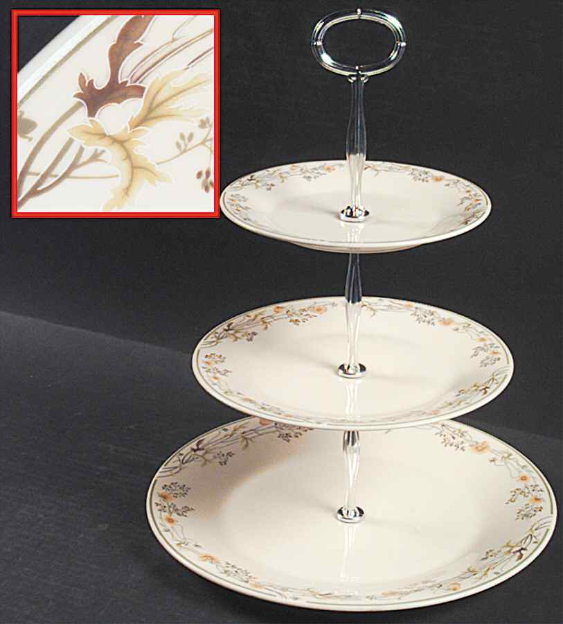 Nicole 13 7/8"-14 1/4" 3-Tiered Serving Tray(DP,SP,BB) HC by Royal Doulton-1