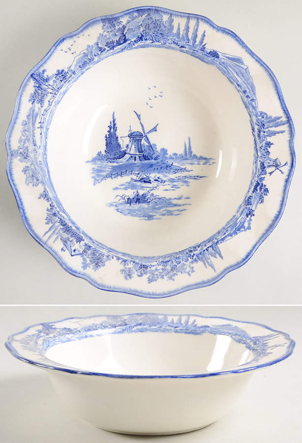 Norfolk Blue (D6294, Scalloped) Round Vegetable No Lid by Royal Doulton-1