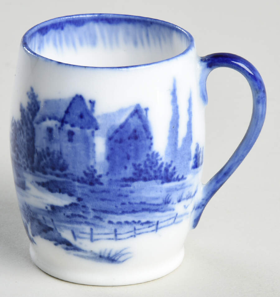 Norfolk Blue (D6294, Scalloped) Miniature Mug by Royal Doulton-1