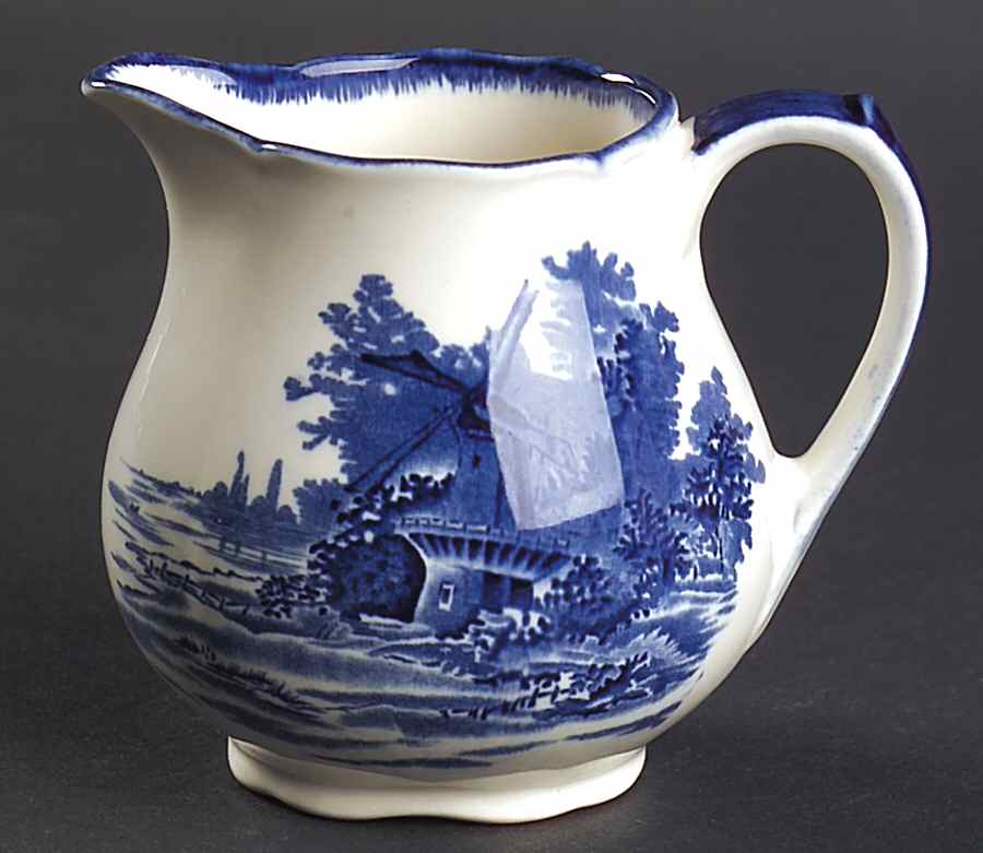 Norfolk Blue (D6294, Scalloped) Creamer by Royal Doulton-1