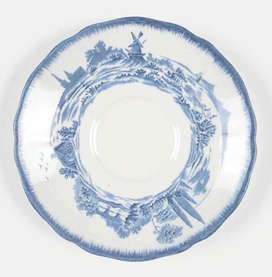 Norfolk Blue (D6294, Scalloped) Saucer by Royal Doulton-1