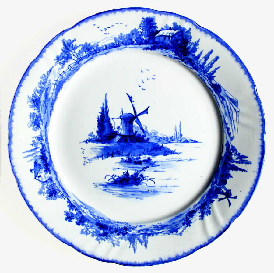 Norfolk Blue (D4209. Scalloped) Dinner Plate by Royal Doulton-1