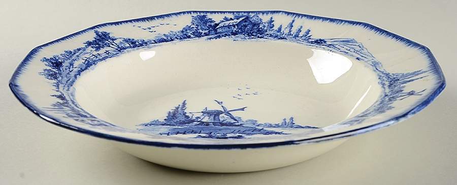 Norfolk Blue (Multisided) 10" Round Vegetable Bowl by Royal Doulton-1