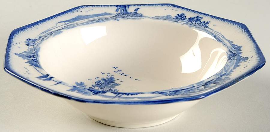Norfolk Blue (Multisided) Coupe Cereal Bowl by Royal Doulton-1