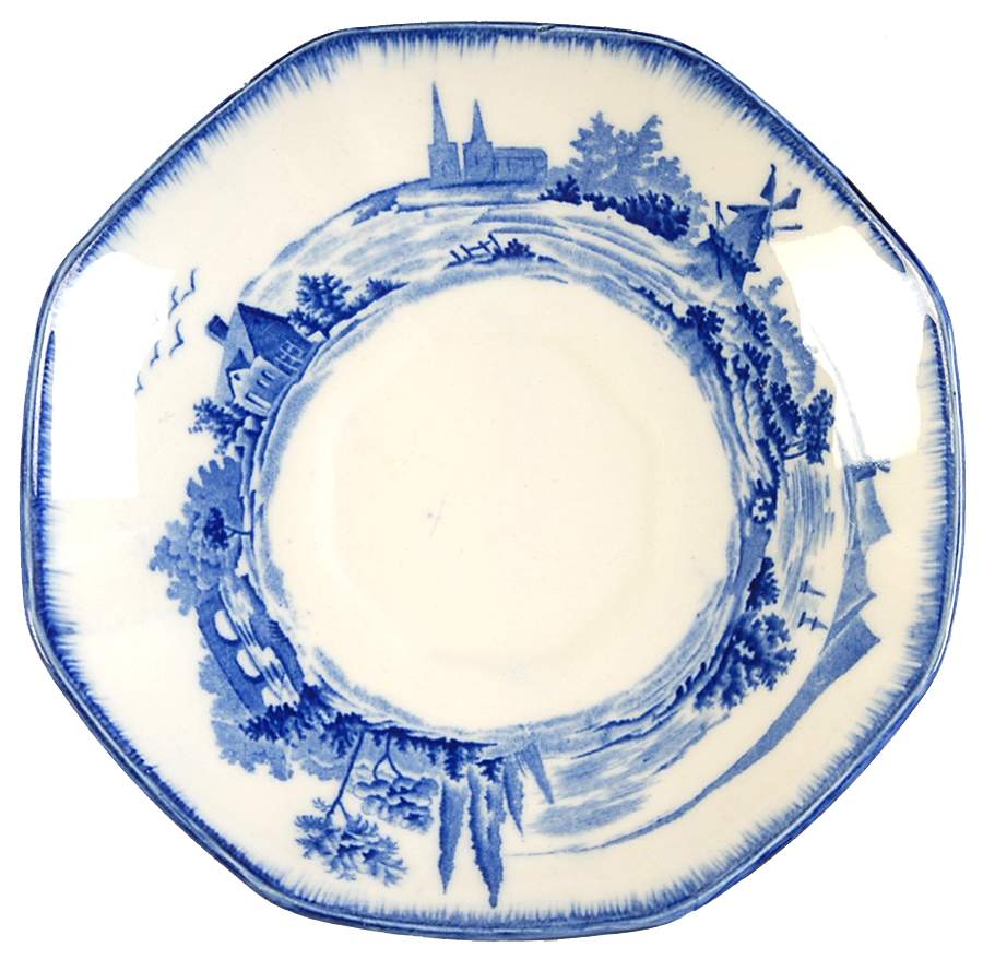 Norfolk Blue (Multisided) Saucer by Royal Doulton-1