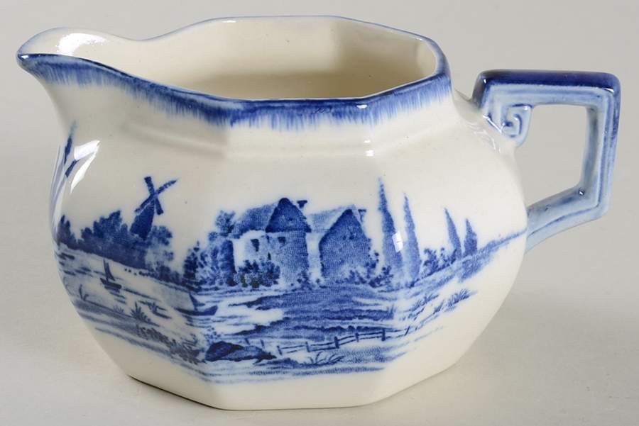 Norfolk Blue (Multisided) Creamer by Royal Doulton-1